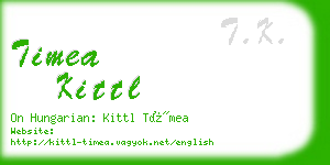 timea kittl business card